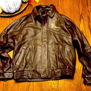 leather hunting jacket